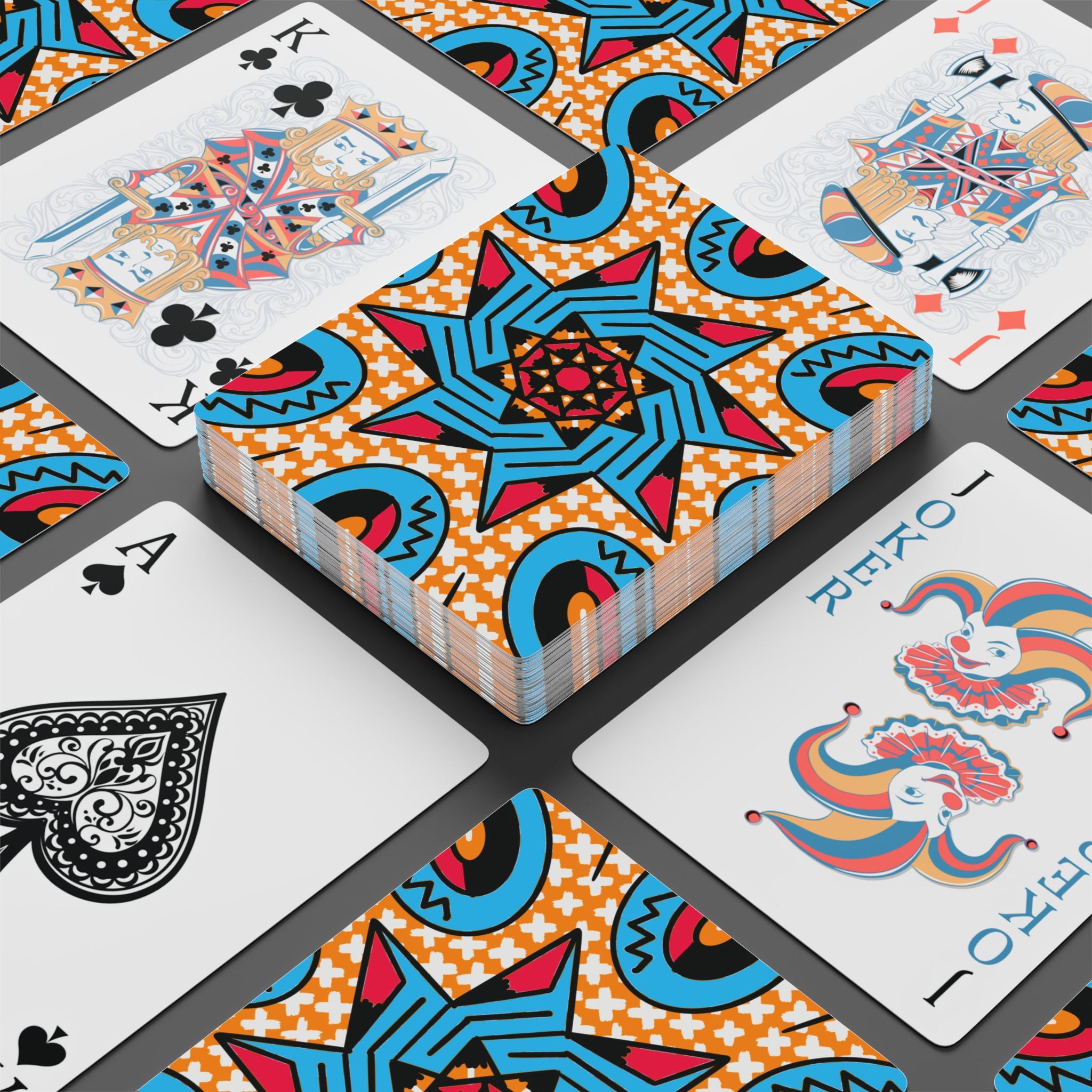 Colorful Poker Playing Cards