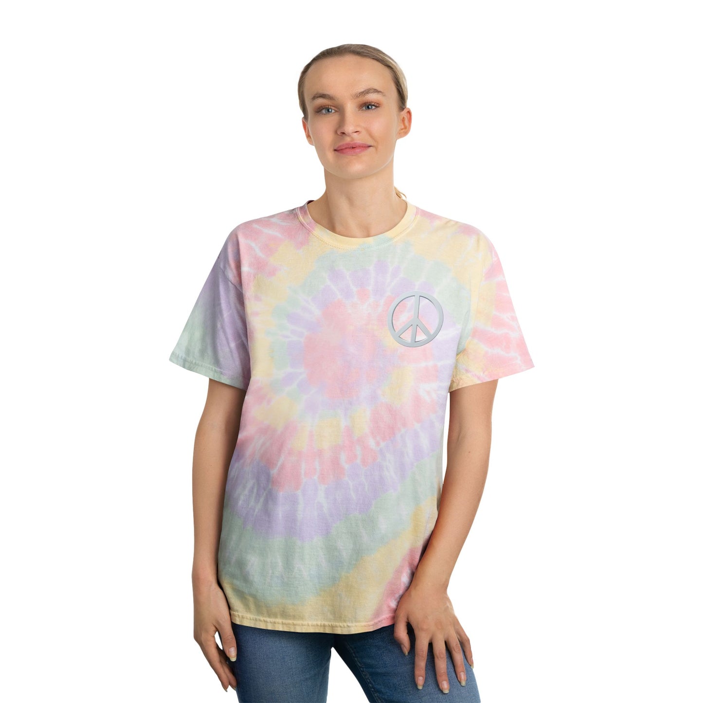 Spiral Boho Chic Peace Tie-Dye Tee