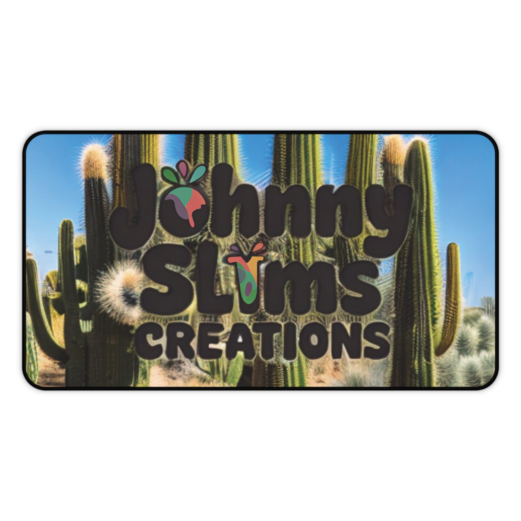 Cactus-Themed Desk Mat
