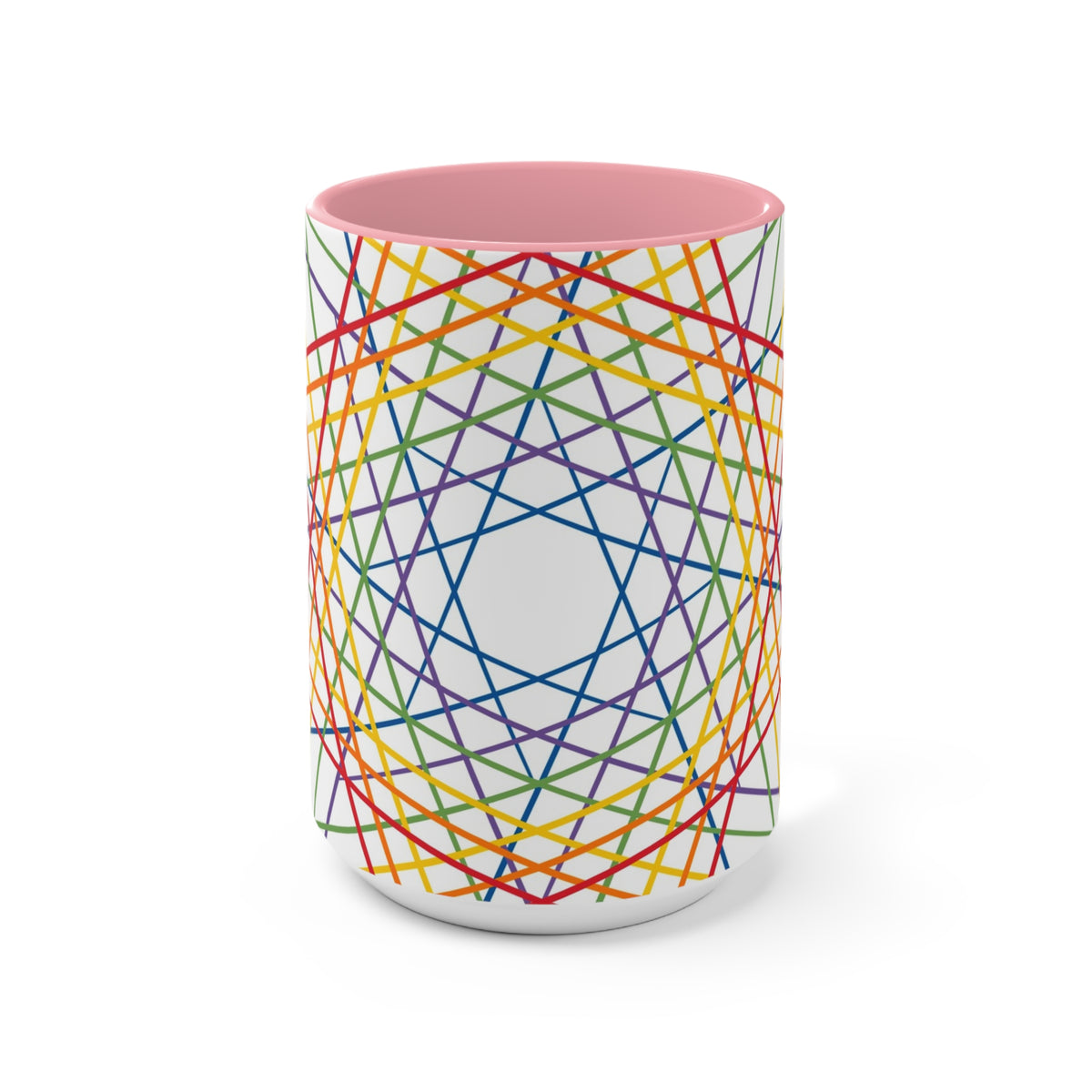 Vibrant Geometric Stars Colorful Coffee Mugs