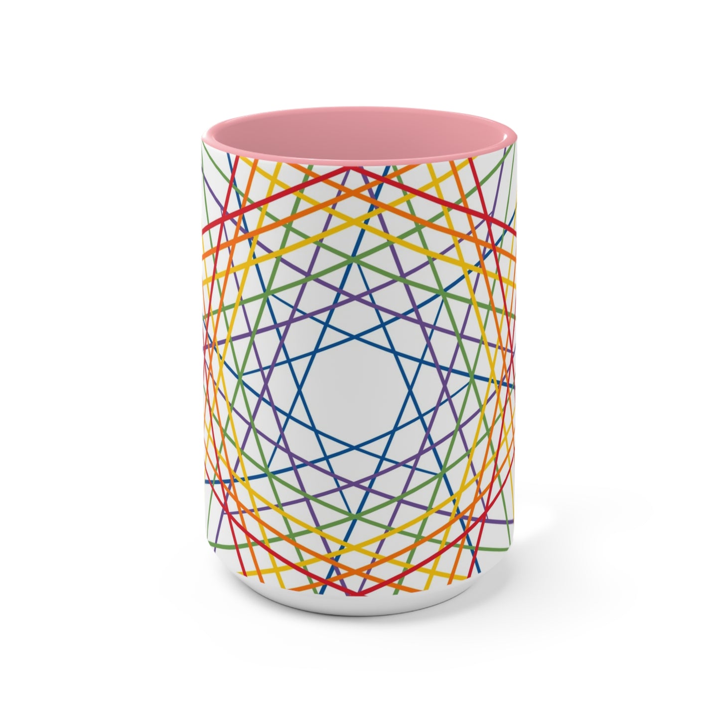 Vibrant Geometric Stars Colorful Coffee Mugs