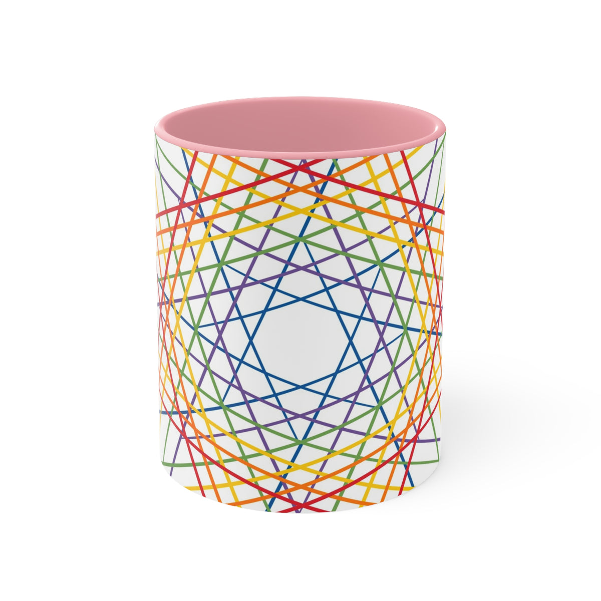 Vibrant Geometric Stars Colorful Coffee Mugs