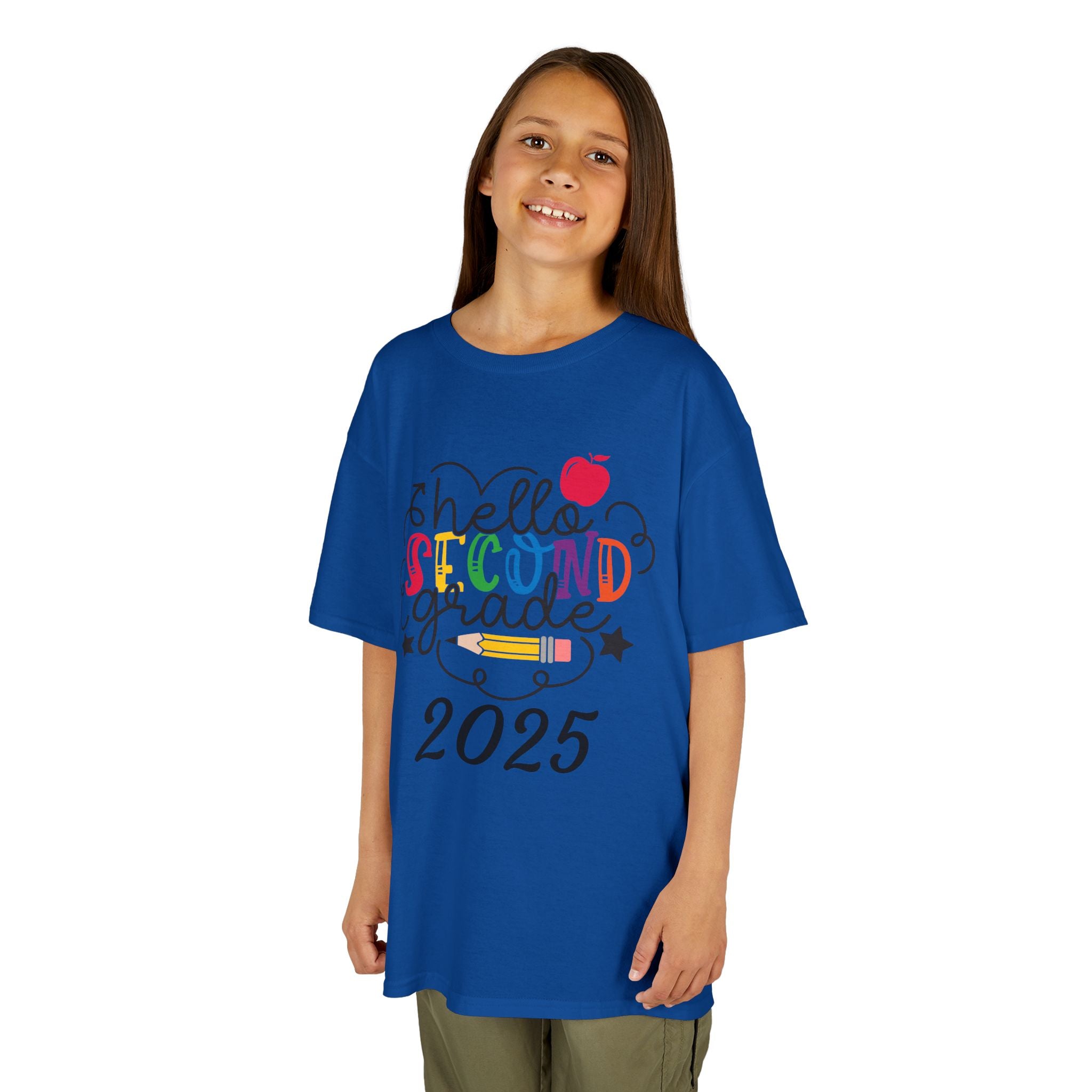 Kids Second Grade Tee, Cute Back to School T-Shirt, Children's Apparel for School Year, Student Gift, Class of 2025 Shirt