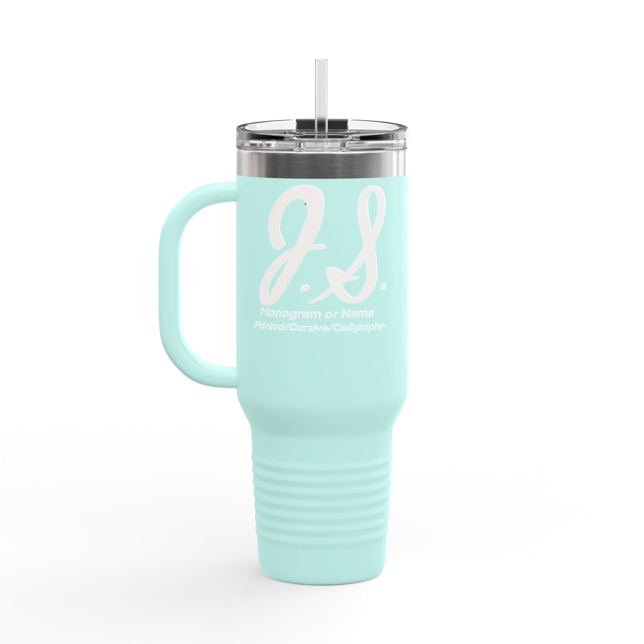 Monogrammed Insulated Travel Mug, 40oz - Custom Monogram Coffee Tumbler for Hot & Cold Drinks, Great Wedding Gift, Birthday Present, [...]