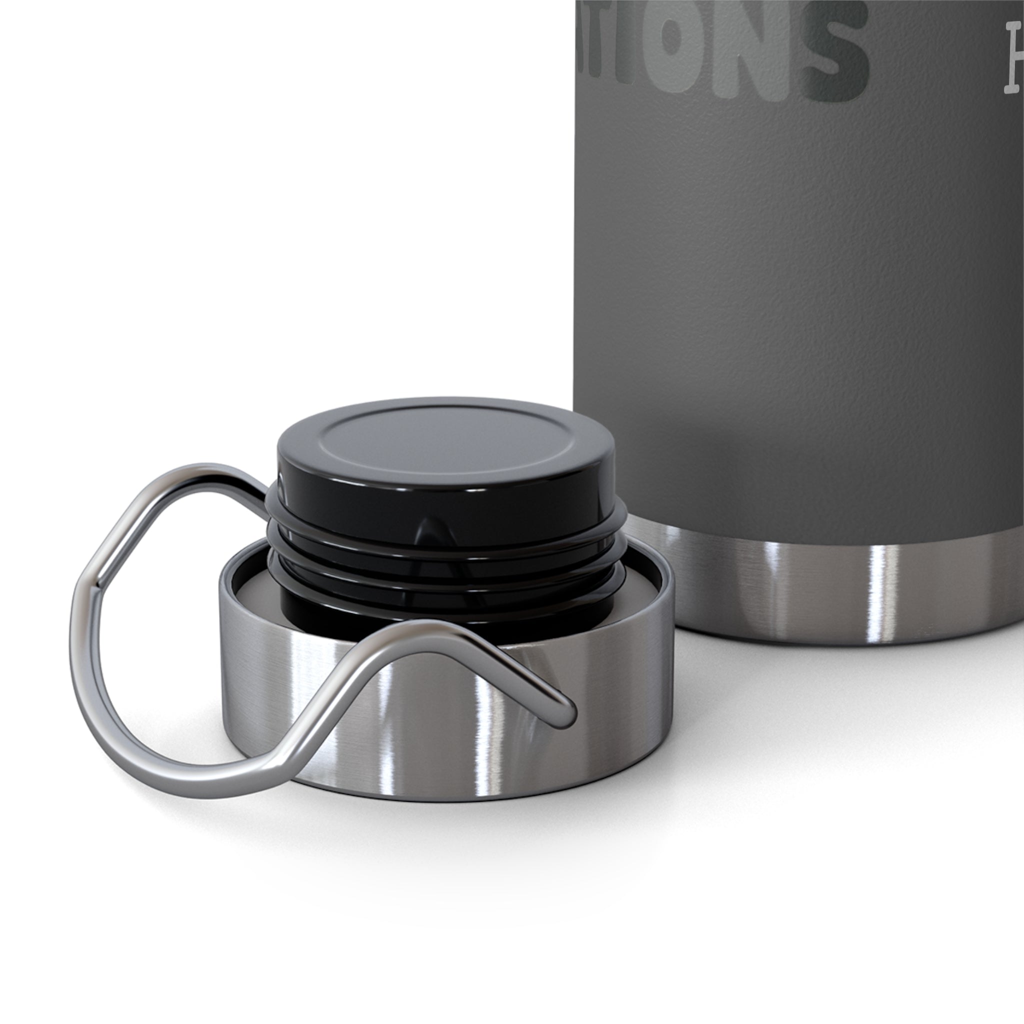 Water Bottle with Logo and Hydration Reminder, 22oz