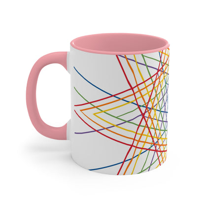Vibrant Geometric Stars Colorful Coffee Mugs