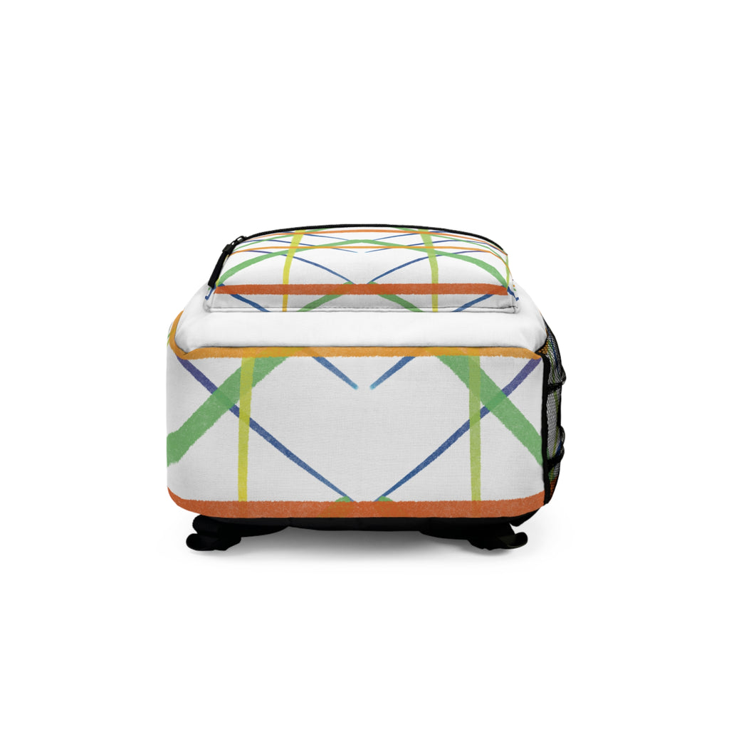 Colorful Geometric Backpack, Stylish School Bag, Vibrant Travel Companion, Unique Fashion Accessory, Gift for Students and Adventurers