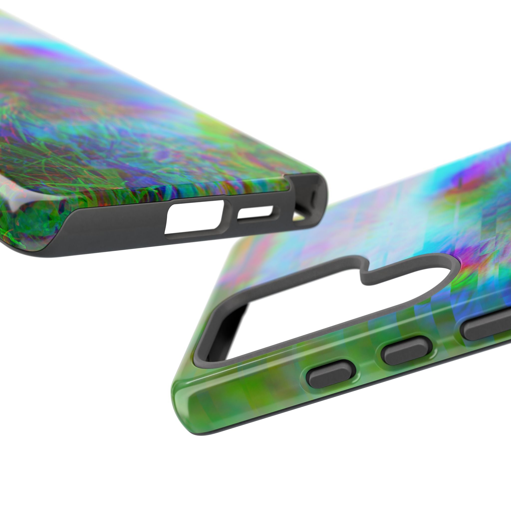 Colorful Glitchy Kitty iPhone/Pixel/Galaxy Tough Phone Cases