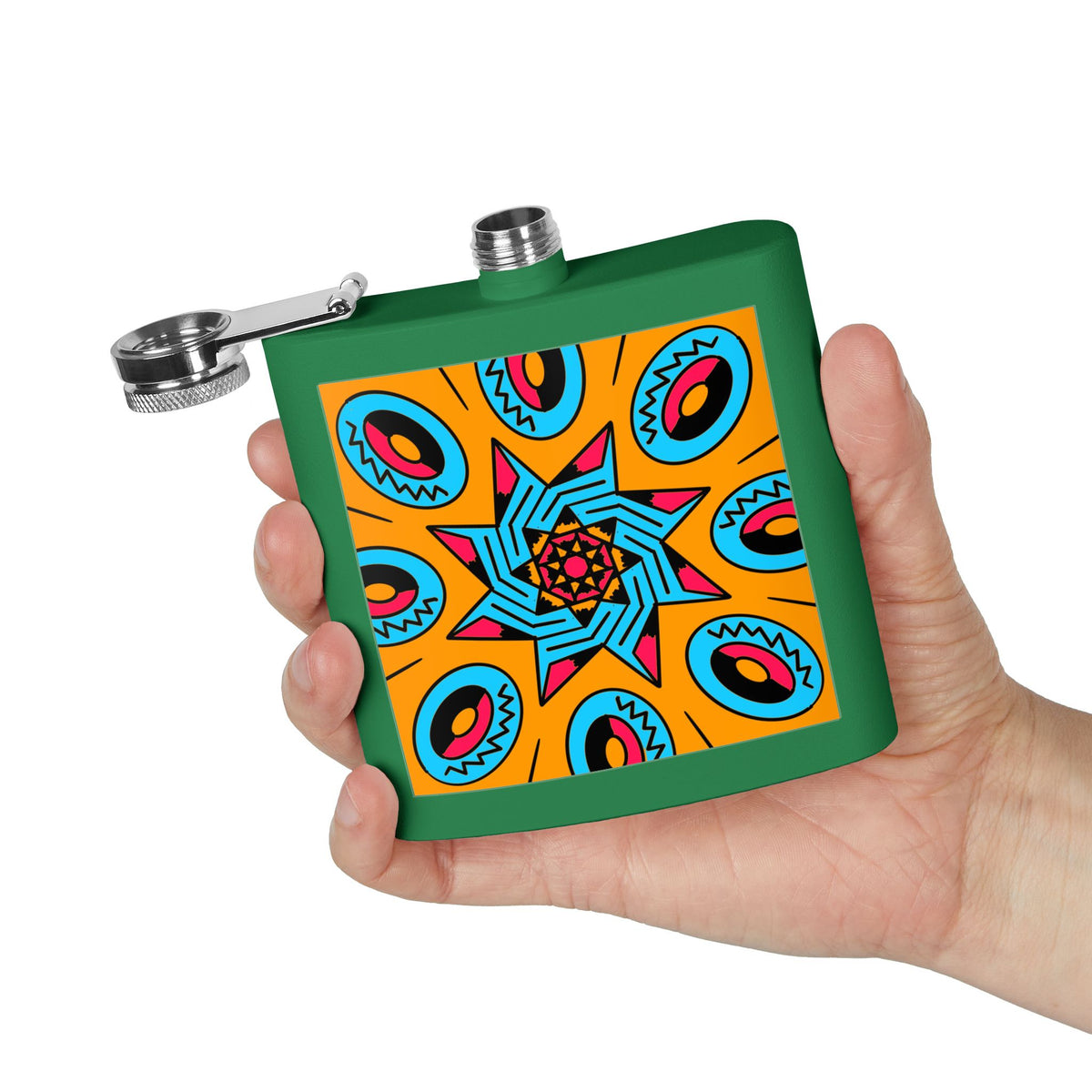 Vibrant Stainless Steel Flask Boho Design