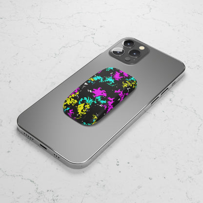 Neon Splash Click-On Stand Phone Grip