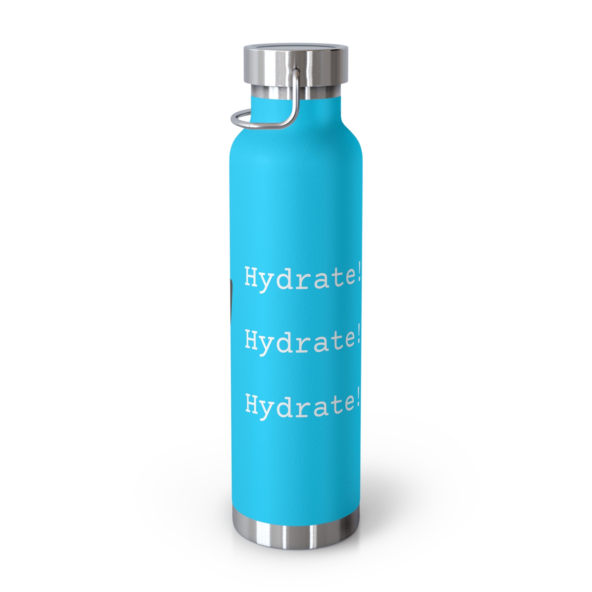 Water Bottle with Logo and Hydration Reminder, 22oz
