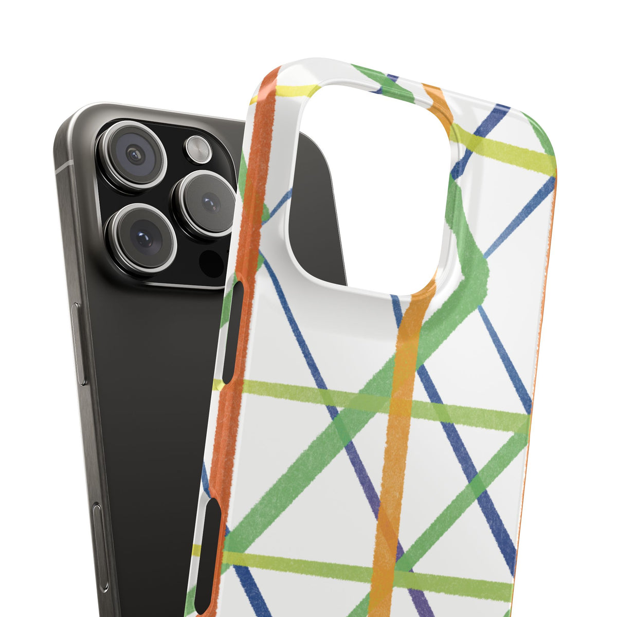 Colorful Geometric Slim Apple Case
