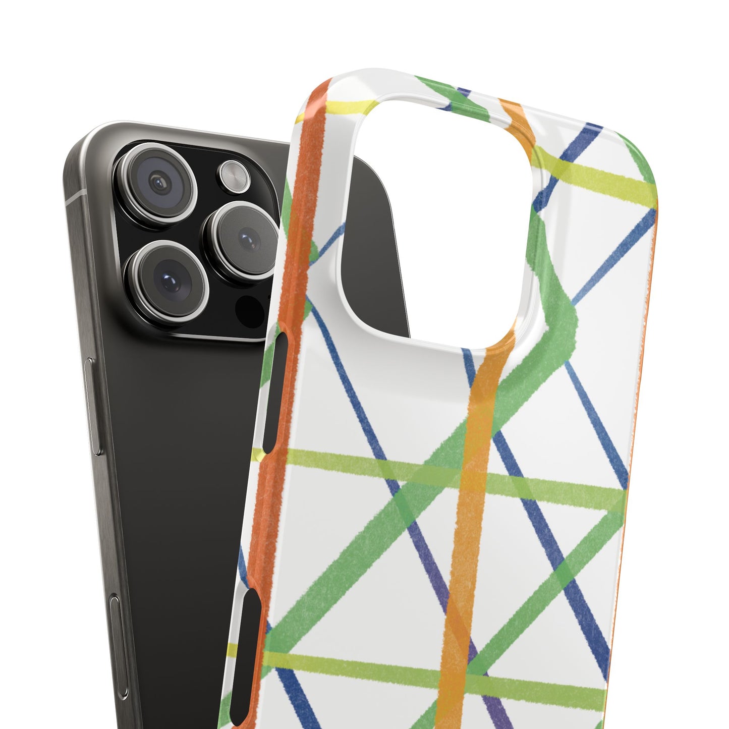 Colorful Geometric Slim Apple Case