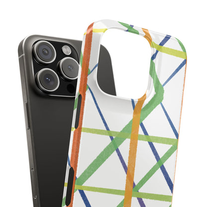 Colorful Geometric Slim Apple Case