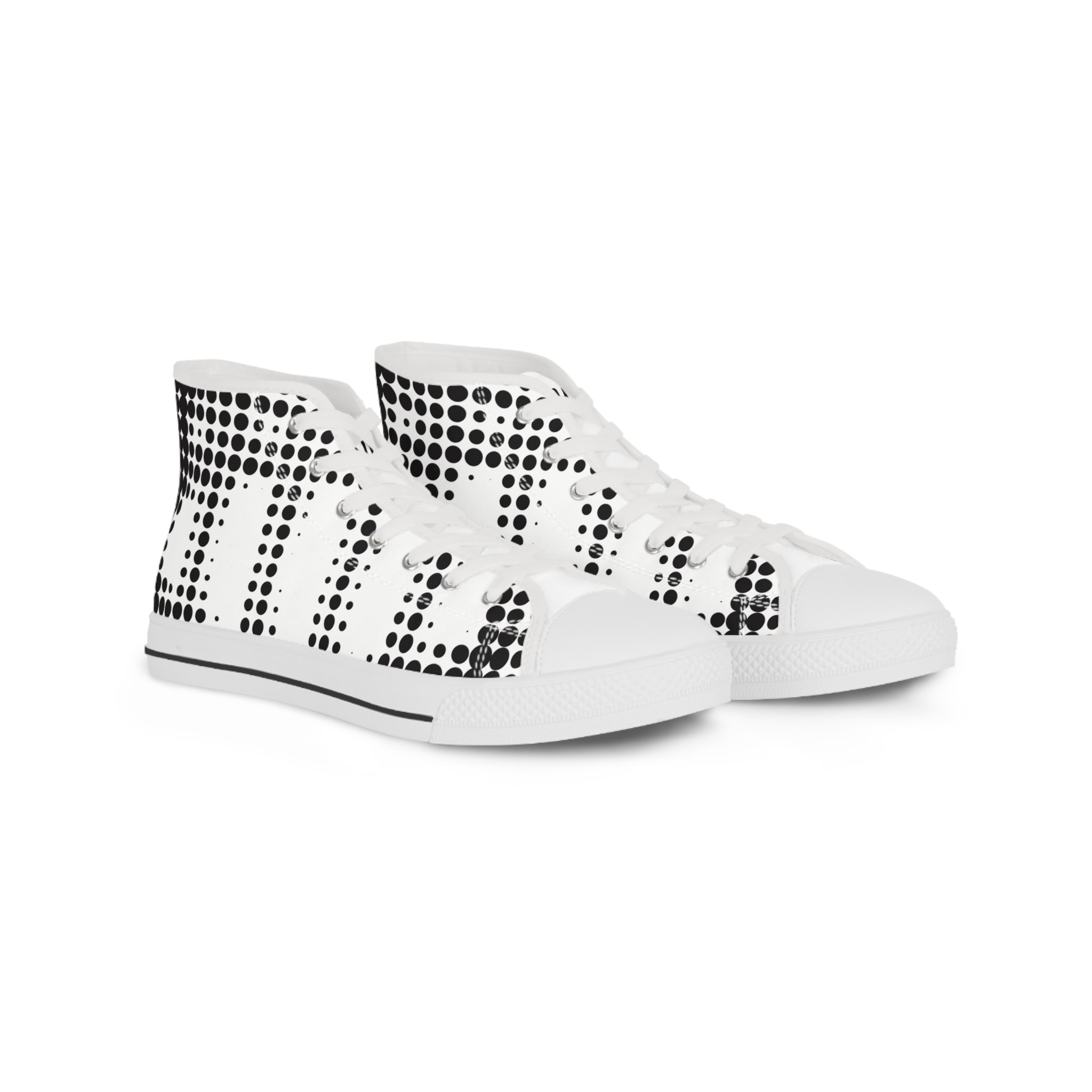 Stylish Men's High Top Sneakers - Trendy Footwear for Fashion Lovers, Casual Outings, Gift for Him, Unique Sneakers, Black White Design