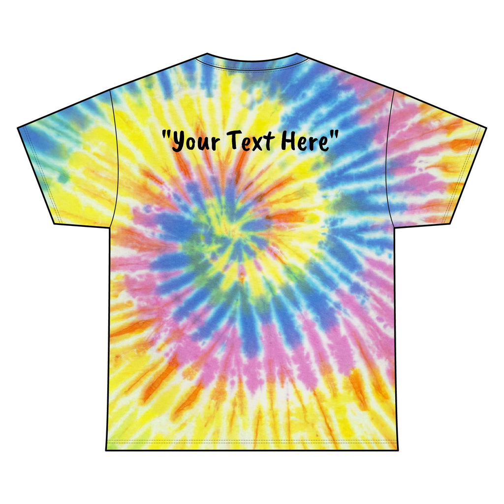 Personalizable Name Hello Kindergarten Tie Dye Tee, Unisex Tie Dye Shirt, Kids Graduation Gift, Back to School Apparel, Summer Camp Outfit, Rainbow Tee