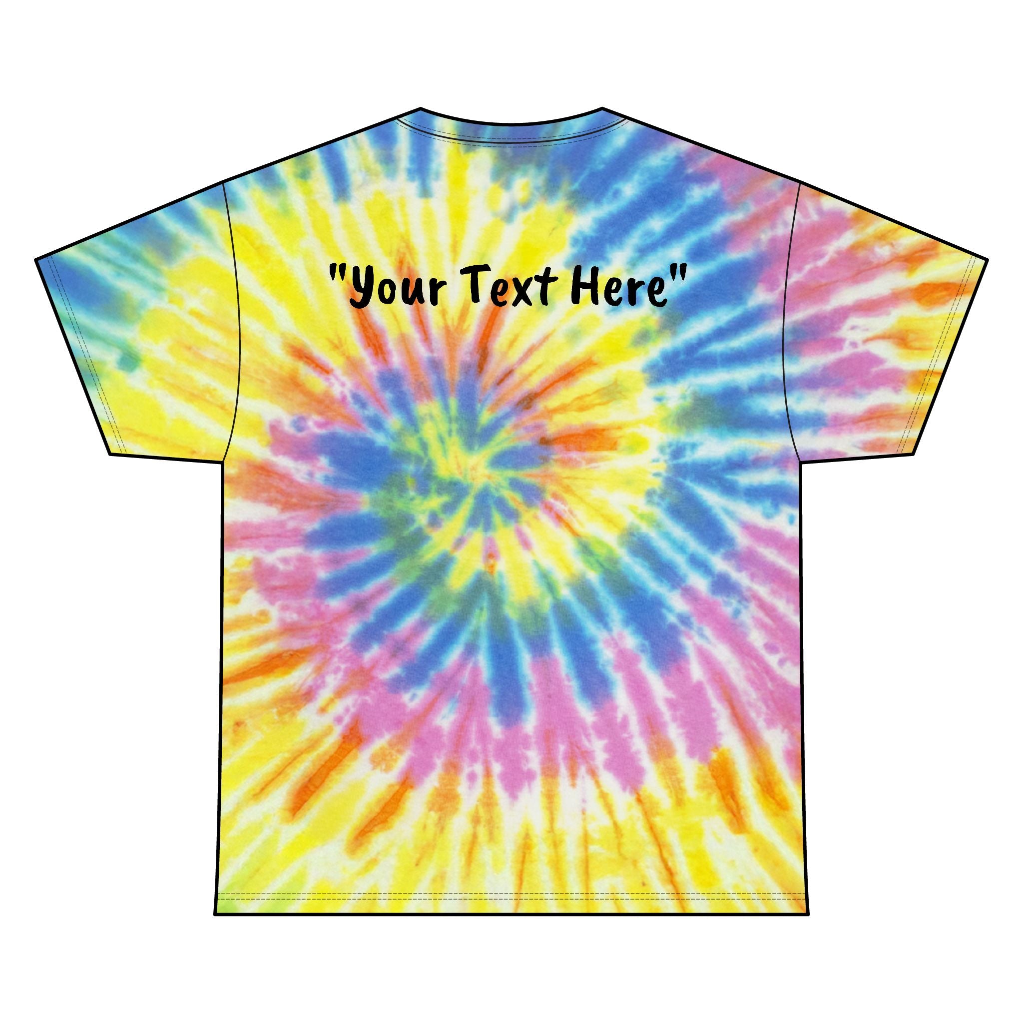 Personalizable Name Hello Kindergarten Tie Dye Tee, Unisex Tie Dye Shirt, Kids Graduation Gift, Back to School Apparel, Summer Camp Outfit, Rainbow Tee