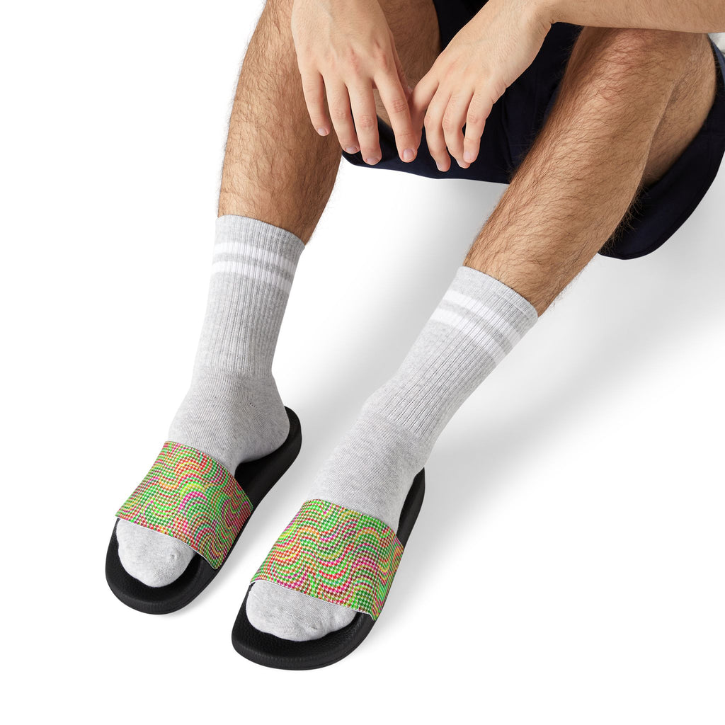 Bunte Sandalen/Sandalen mit Hahnentrittmuster für Herren