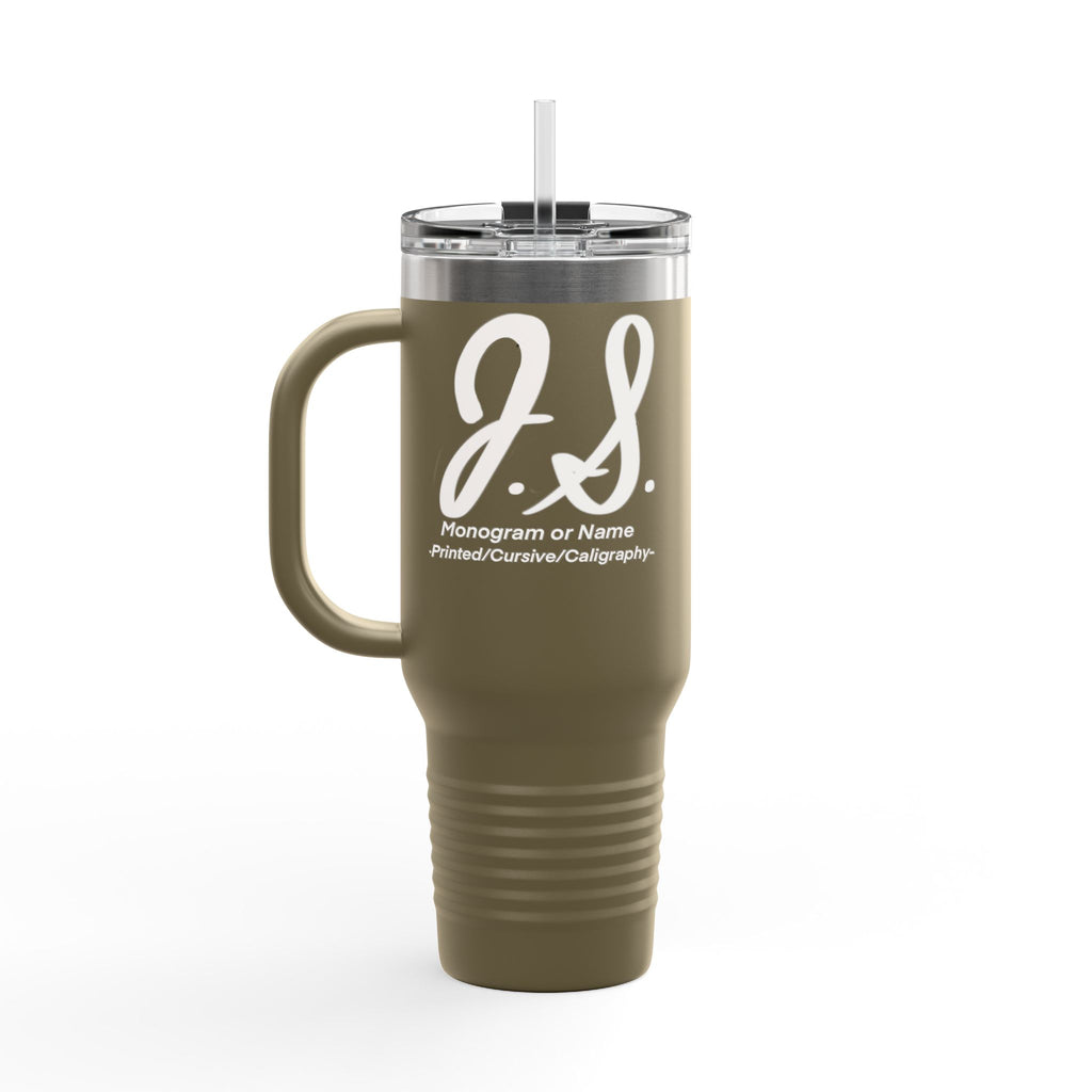 Monogrammed Insulated Travel Mug, 40oz - Custom Monogram Coffee Tumbler for Hot & Cold Drinks, Great Wedding Gift, Birthday Present, [...]