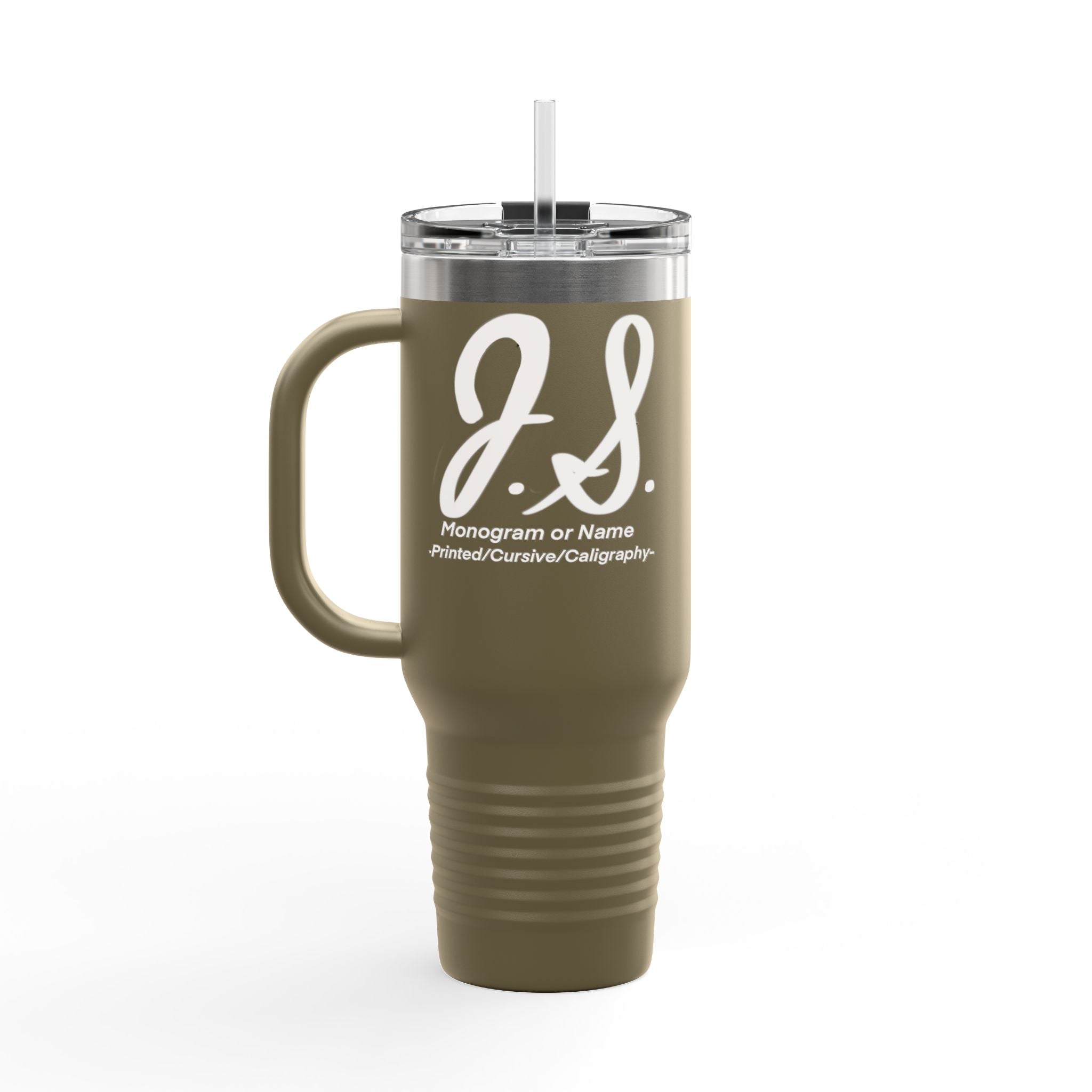 Monogrammed Insulated Travel Mug, 40oz - Custom Monogram Coffee Tumbler for Hot & Cold Drinks, Great Wedding Gift, Birthday Present, [...]