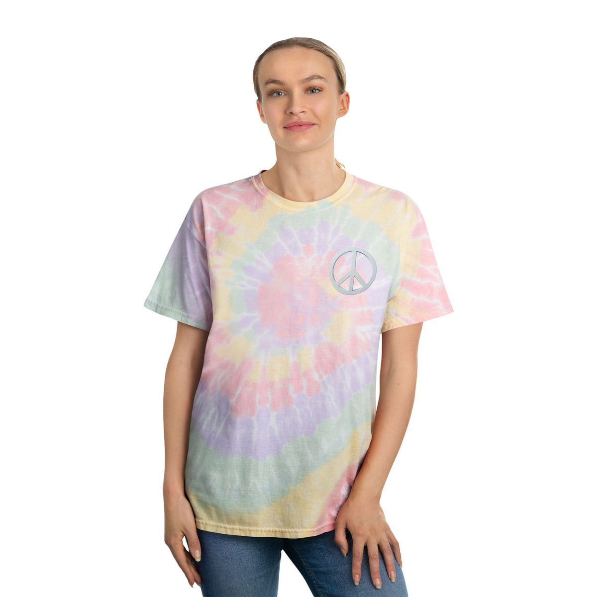 Spiral Boho Chic Peace Tie-Dye Tee