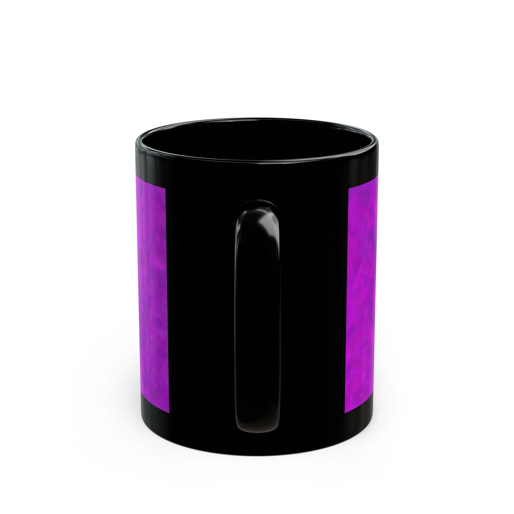 The Elusive Purple Gorilla - A mugging black ceramic Coffee Tea mug