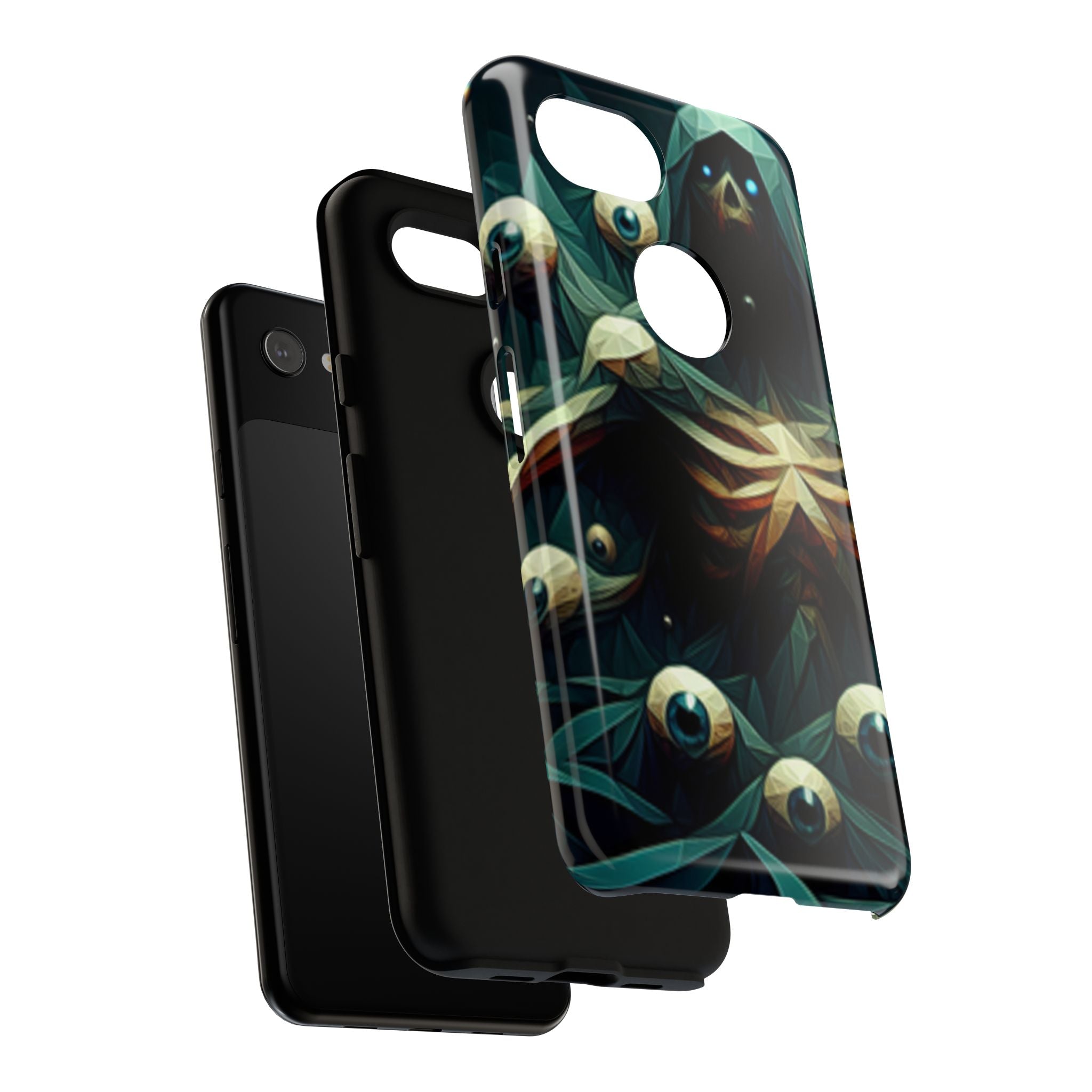 Dark Green Deathly Caped Skeleton iPhone/Pixel/Galaxy Cases