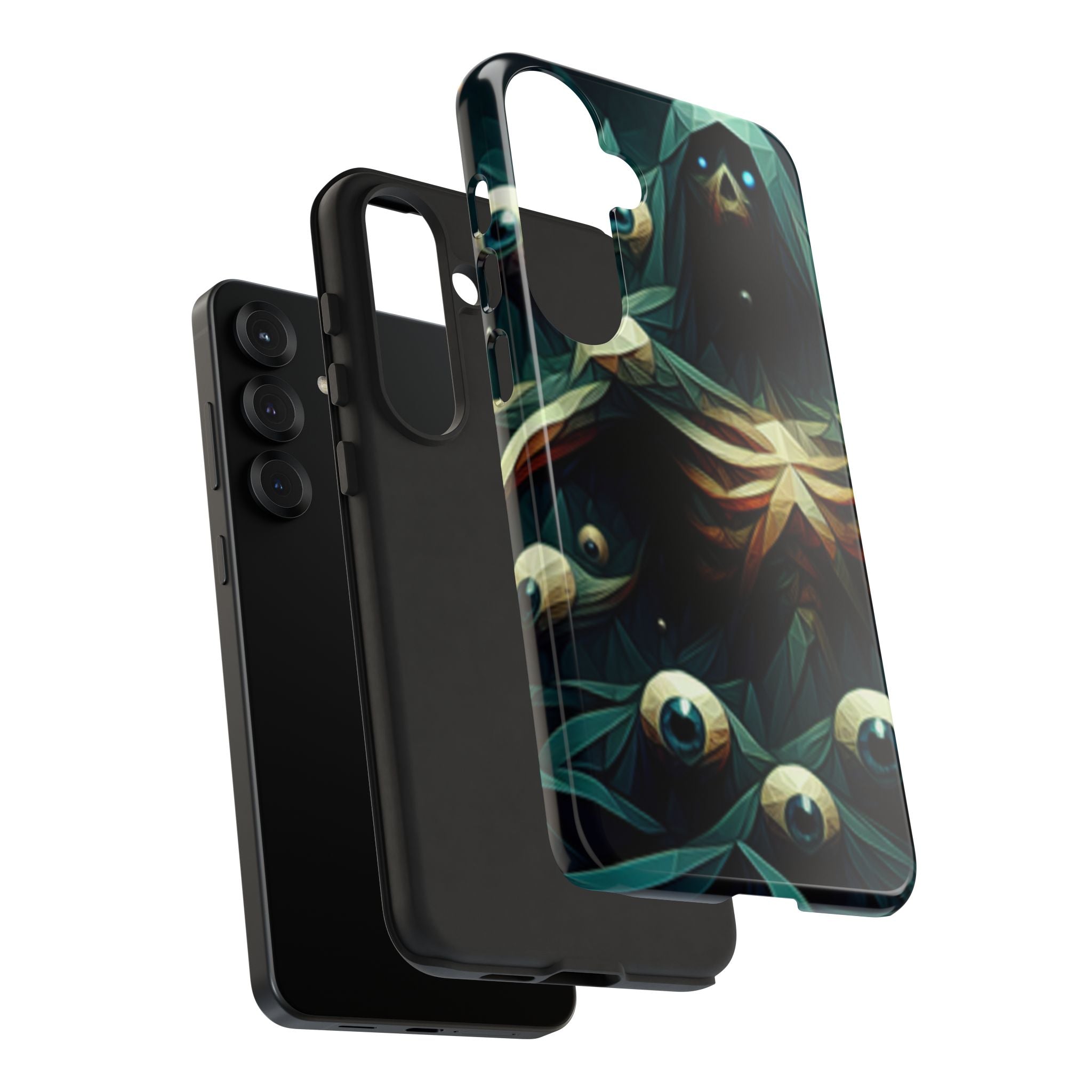 Dark Green Deathly Caped Skeleton iPhone/Pixel/Galaxy Cases