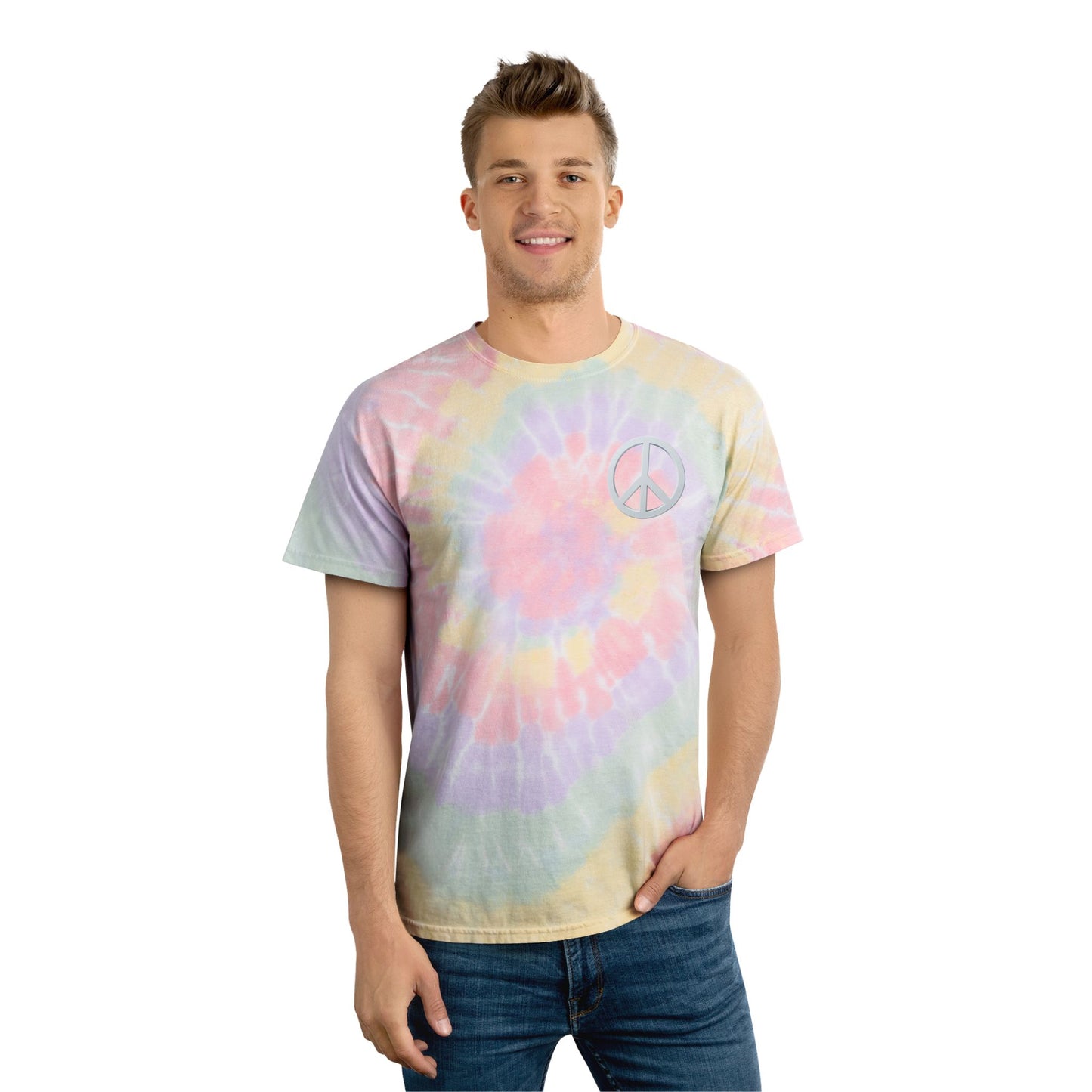 Spiral Boho Chic Peace Tie-Dye Tee