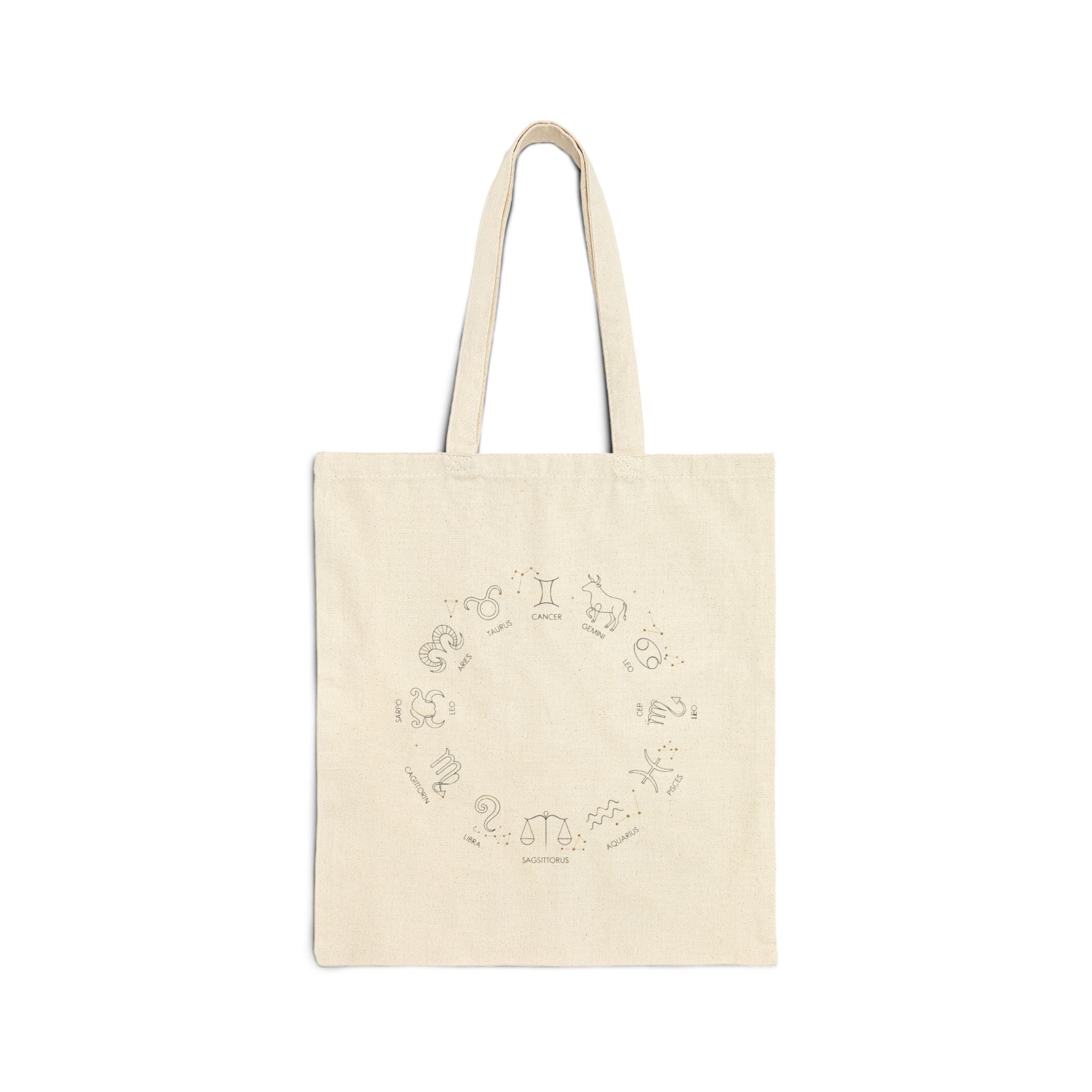 Minimal Zodiac Constellation Tote Bag Celestial Line Art Star Sign Canvas