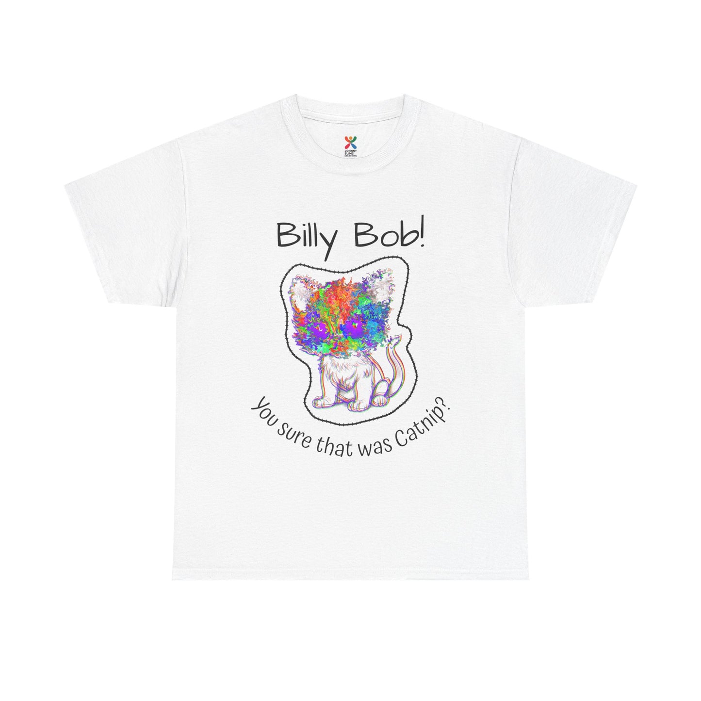 Wild Eyed Kitty Cat Unisex Heavy Cotton Tee