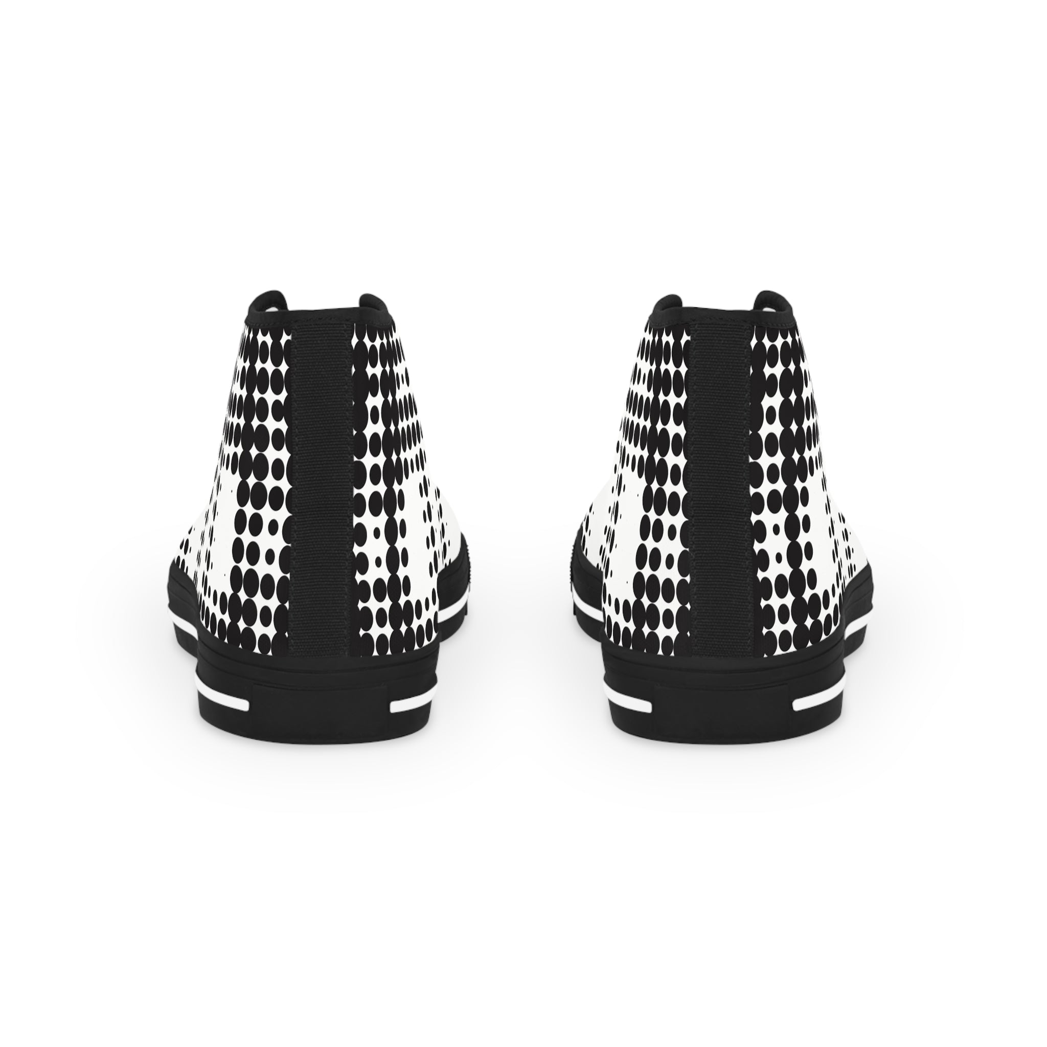 Stylish Men's High Top Sneakers - Trendy Footwear for Fashion Lovers, Casual Outings, Gift for Him, Unique Sneakers, Black White Design