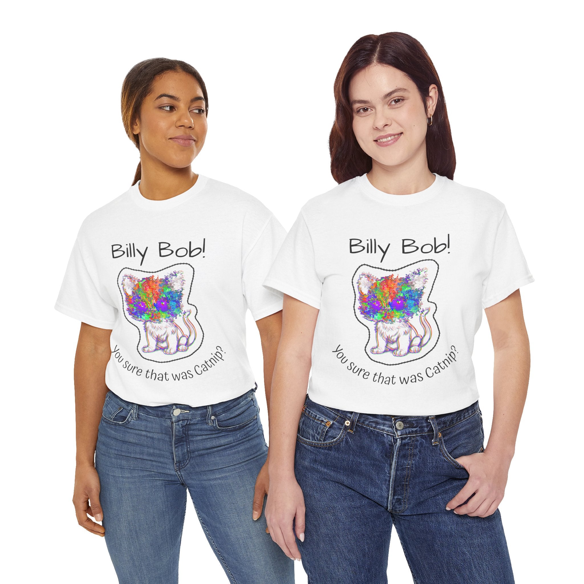 Wild Eyed Kitty Cat Unisex Heavy Cotton Tee