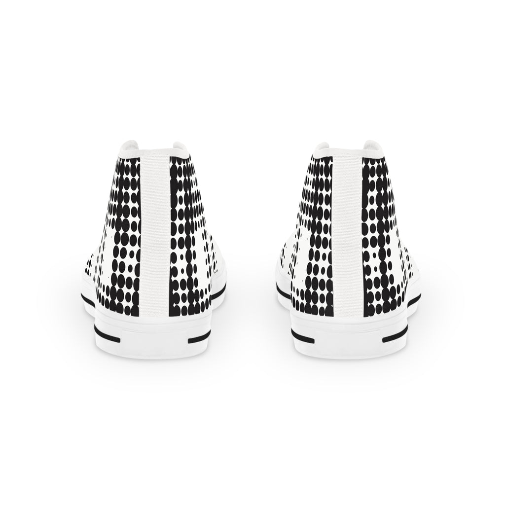 Stylish Men's High Top Sneakers - Trendy Footwear for Fashion Lovers, Casual Outings, Gift for Him, Unique Sneakers, Black White Design