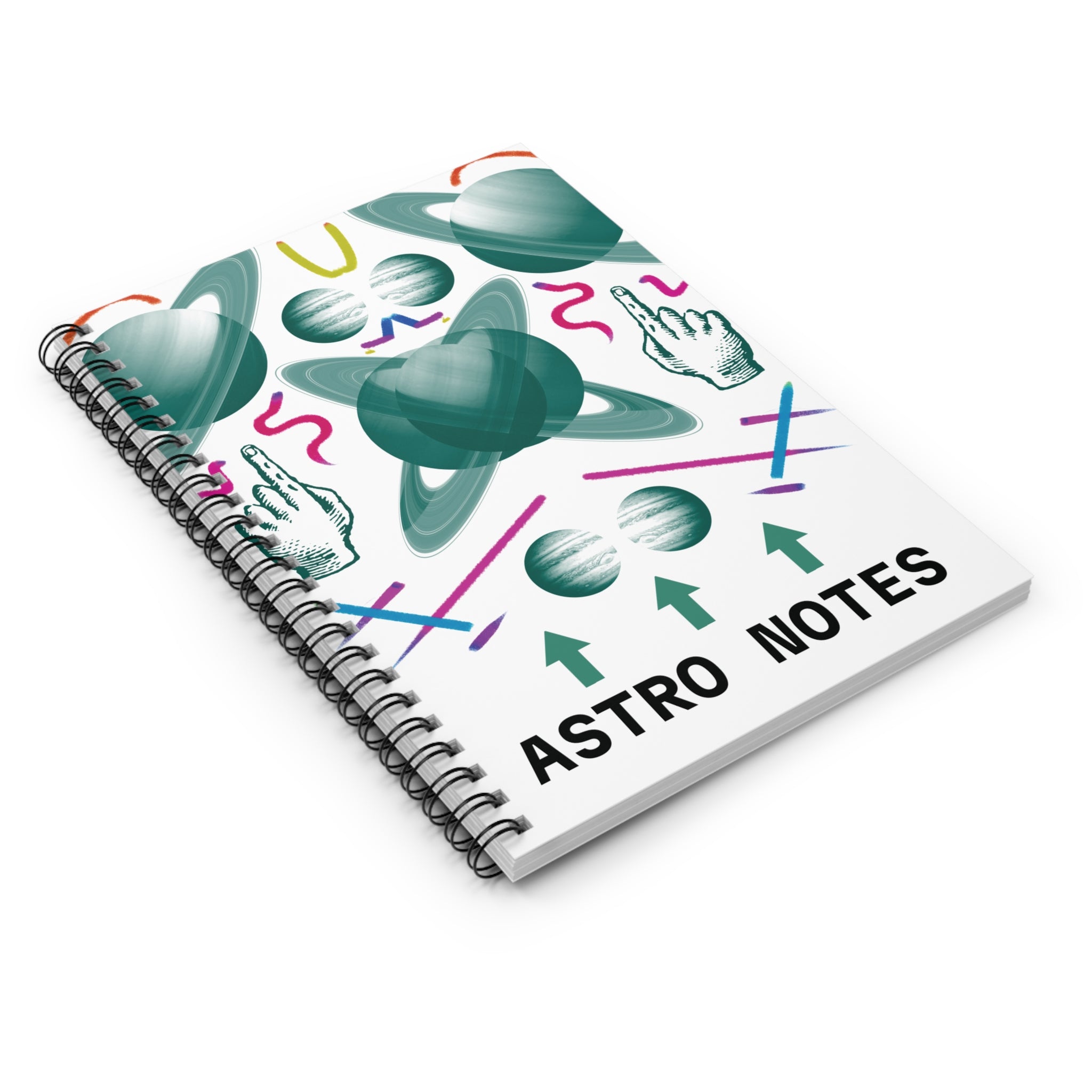 Astro Notes Spiral Notebook - Cosmic Themed Journal, Space Lovers, Gift for Students, School Supplies, Astronomical Decor, Unique Notepad