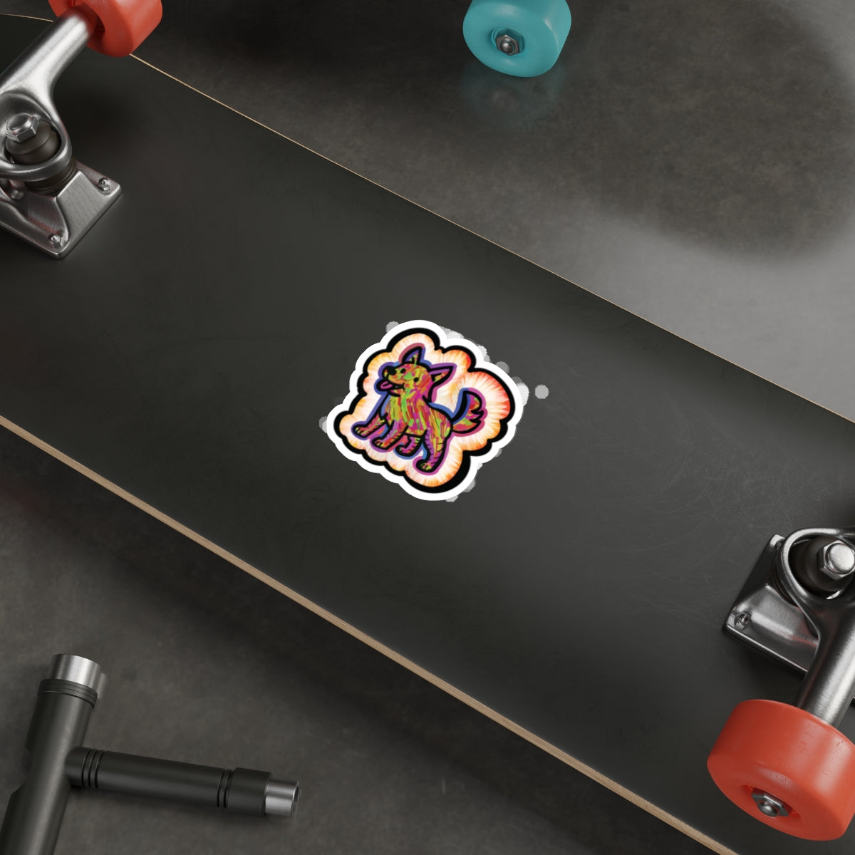 Heaven’s Best Friend, Zeus. Colorful Dog Stickers to celebrate the life or memorialize those fur babies who've taken a walk down rainbow road.
