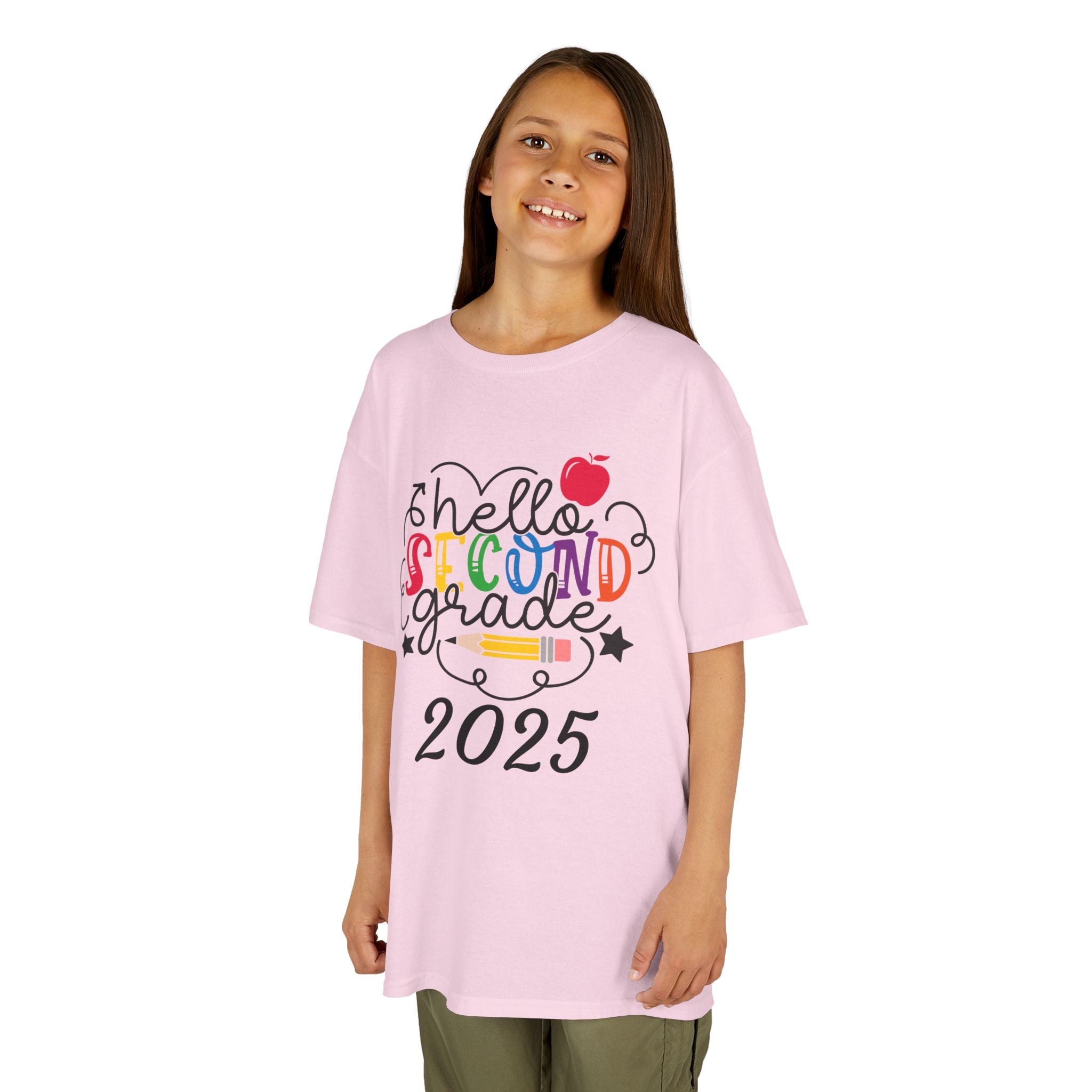 Kids Second Grade Tee, Cute Back to School T-Shirt, Children's Apparel for School Year, Student Gift, Class of 2025 Shirt