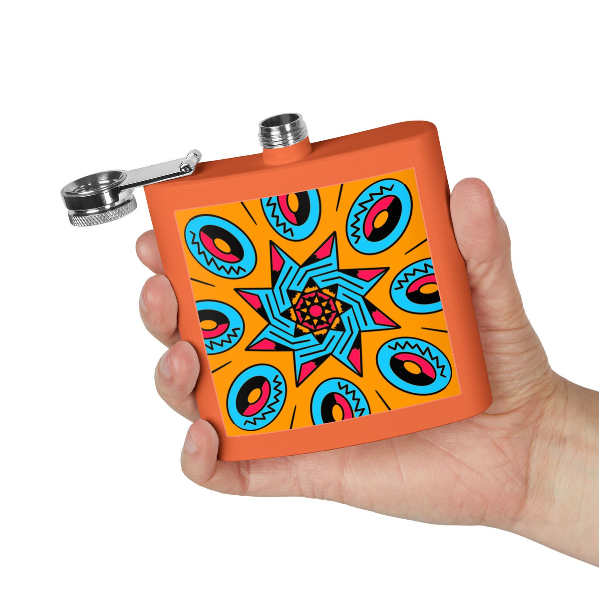 Vibrant Stainless Steel Flask Boho Design