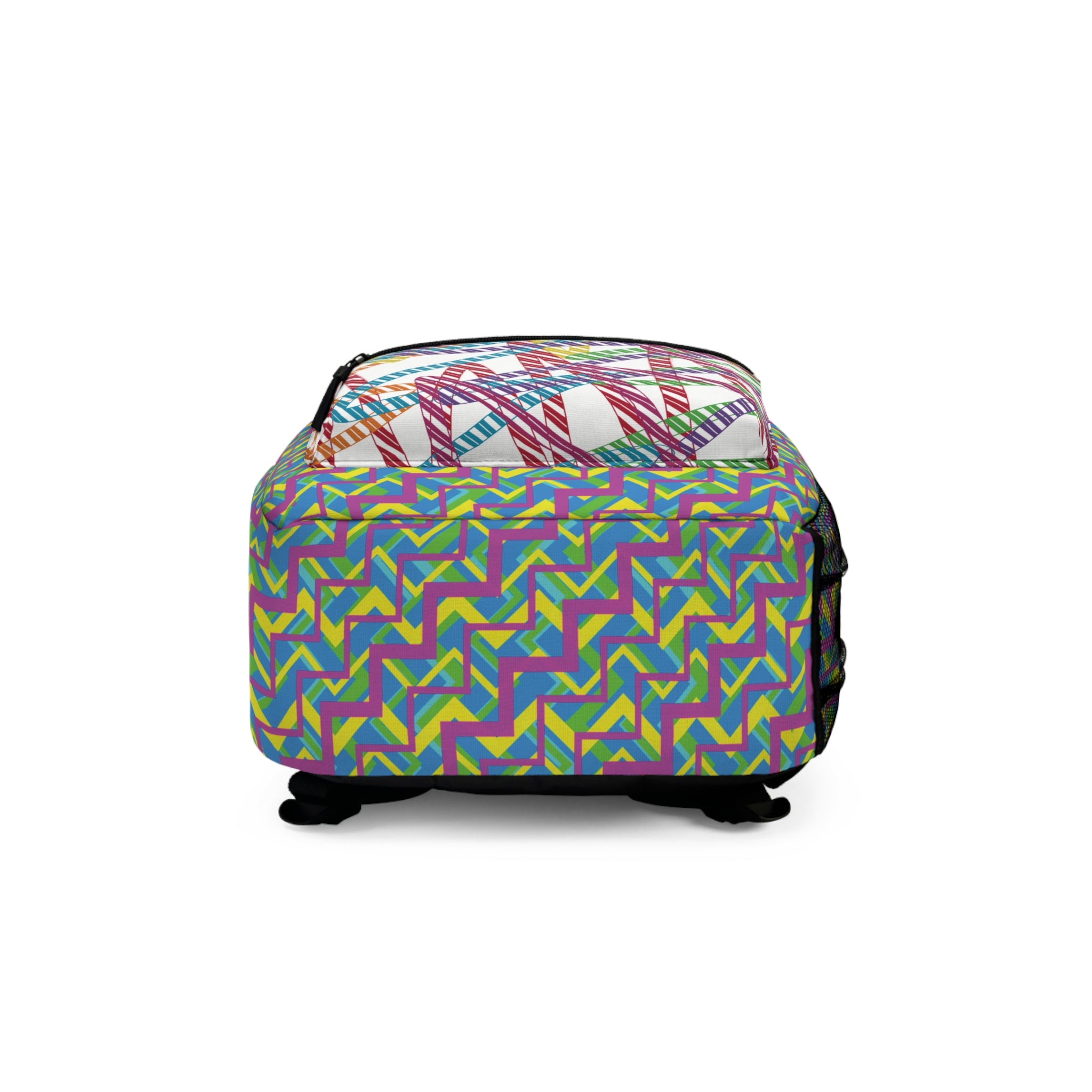Vibrant Geometric Backpack for School and Travel, Colorful Everyday Bag
