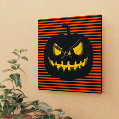 Halloween Pumpkin Acrylic Wall Clock