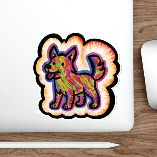 Heaven’s Best Friend, Zeus. Colorful Dog Stickers to celebrate the life or memorialize those fur babies who've taken a walk down rainbow road.