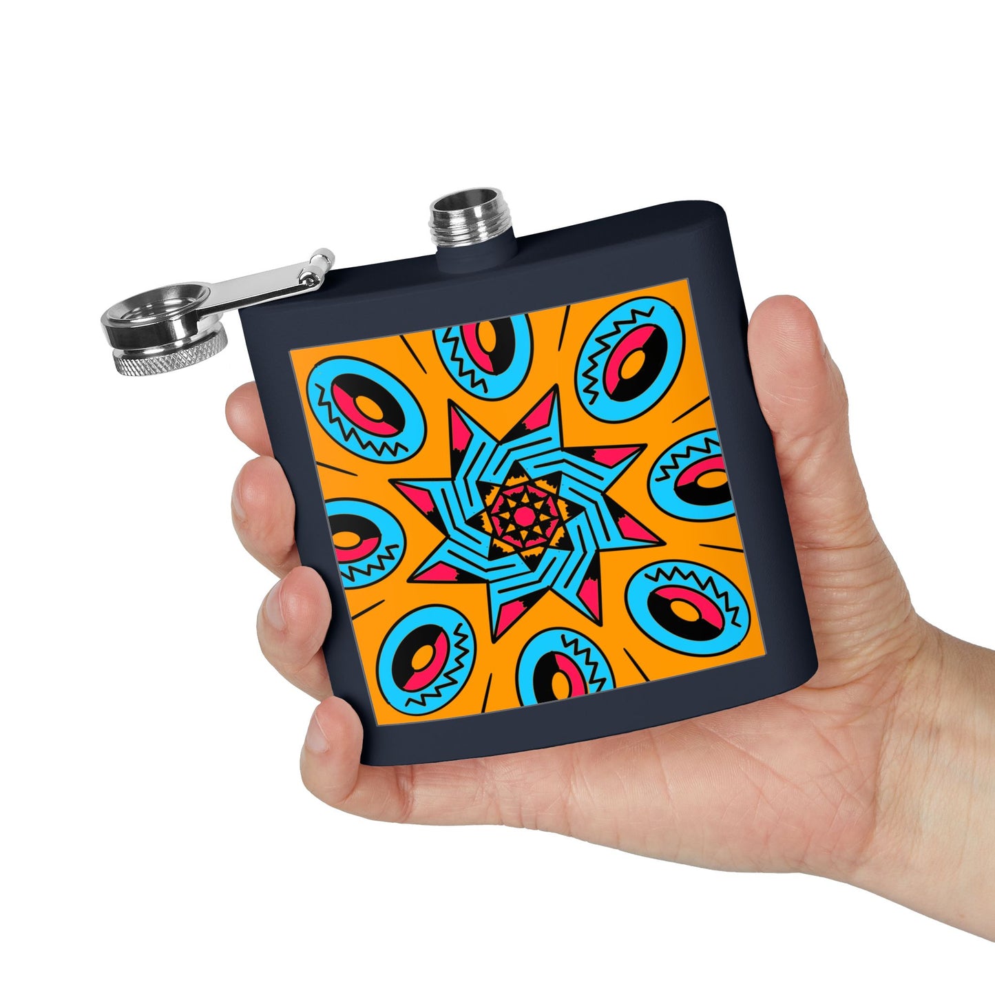 Vibrant Stainless Steel Flask Boho Design