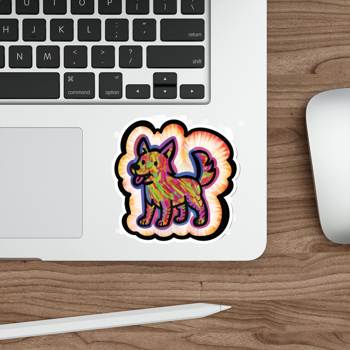 Heaven’s Best Friend, Zeus. Colorful Dog Stickers to celebrate the life or memorialize those fur babies who've taken a walk down rainbow road.