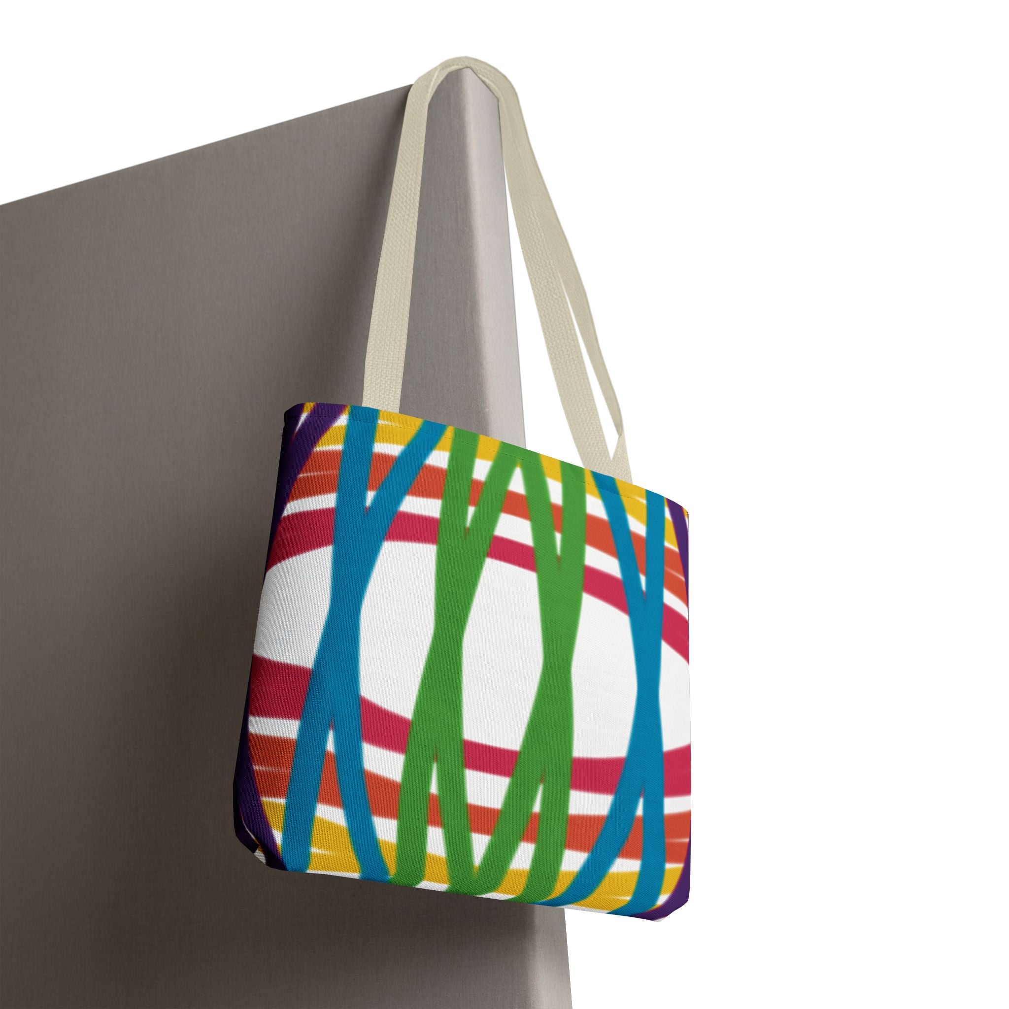 Vibrant Patterned Tote Bag, Colorful Shopping Bag, Reusable Grocery Tote, Eco-Friendly Gift Bag, Holiday Tote, Stylish Beach Bag