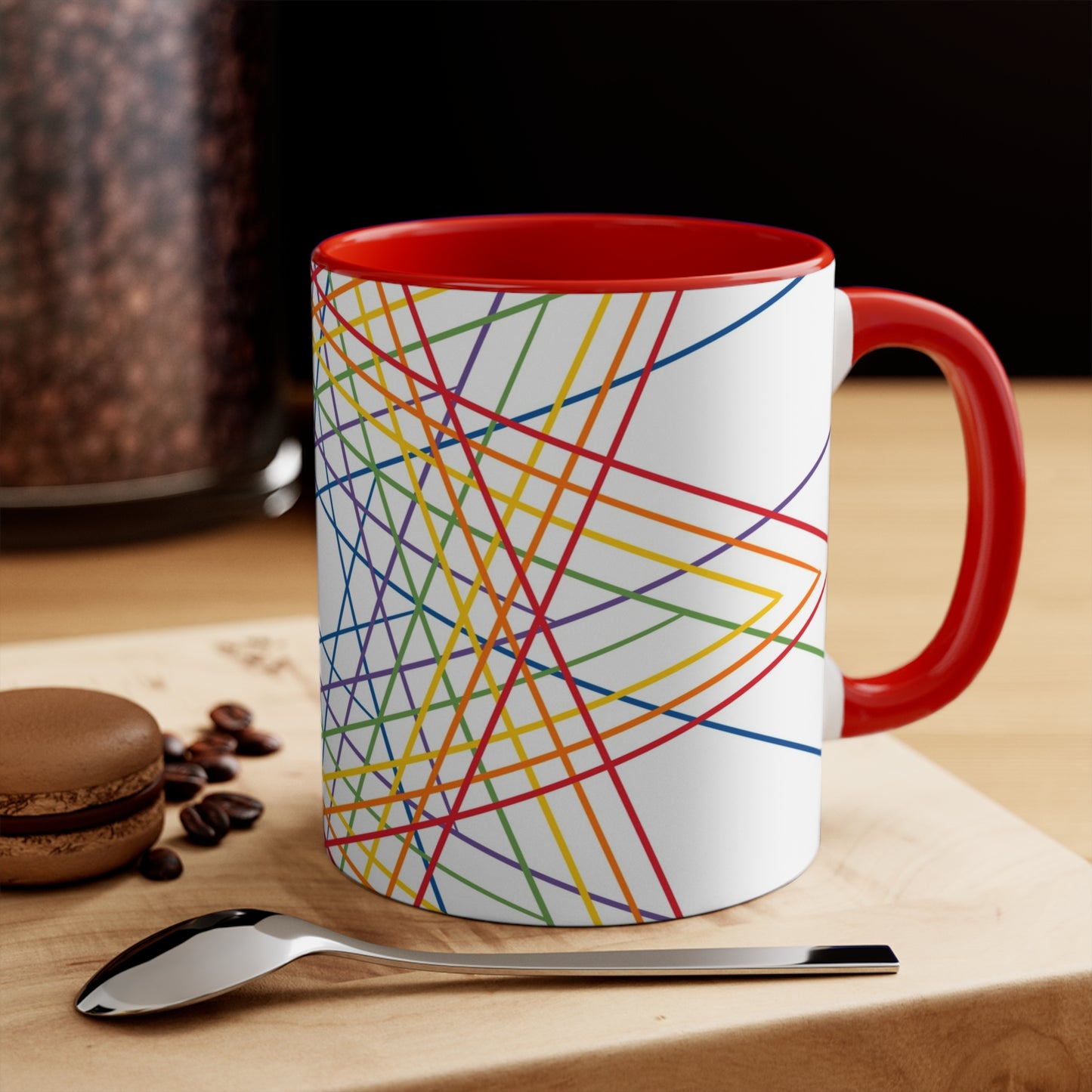 Vibrant Geometric Stars Colorful Coffee Mugs