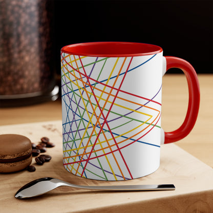 Vibrant Geometric Stars Colorful Coffee Mugs