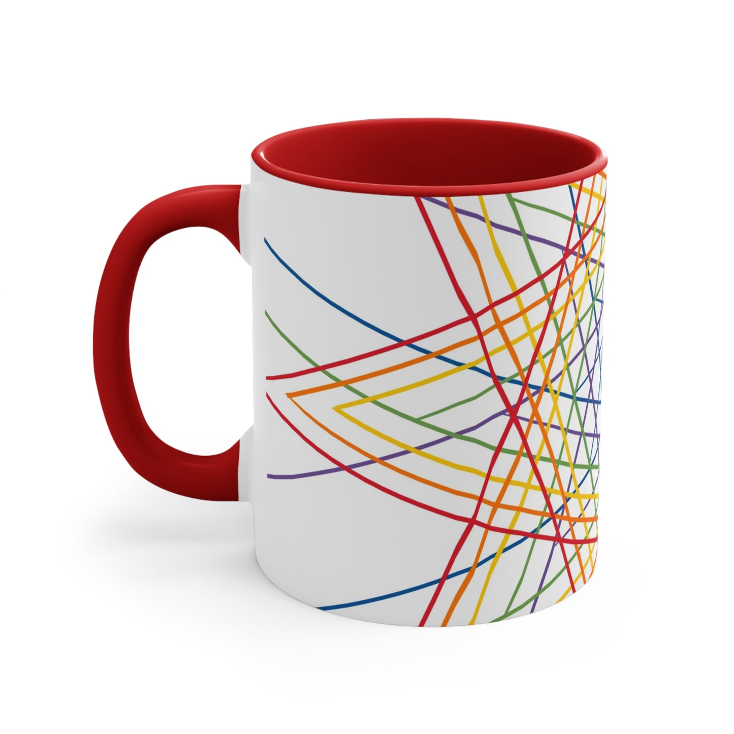 Vibrant Geometric Stars Colorful Coffee Mugs
