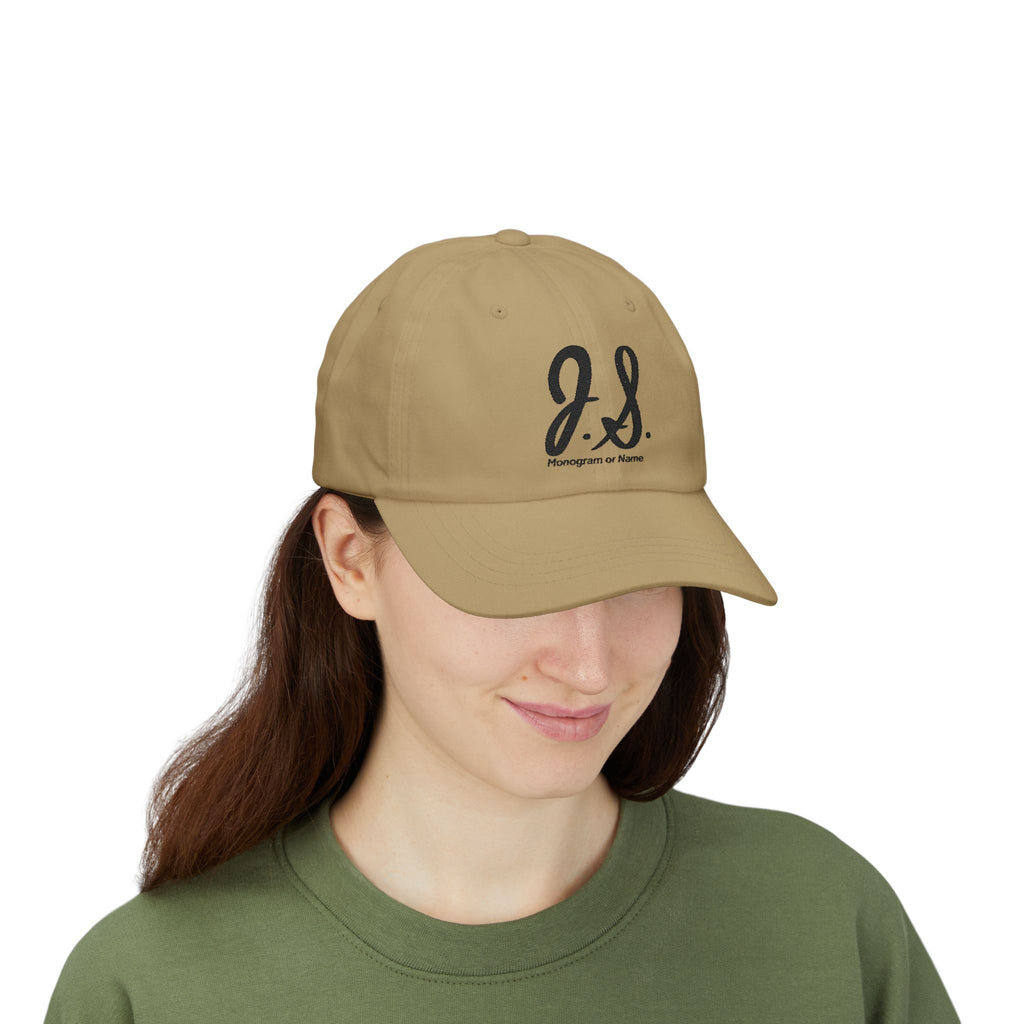 Monogrammed Classic Cap - Personalized Hat, Gift for Him, Custom Baseball Cap, Casual Sun Hat, Cool Dad Accessory