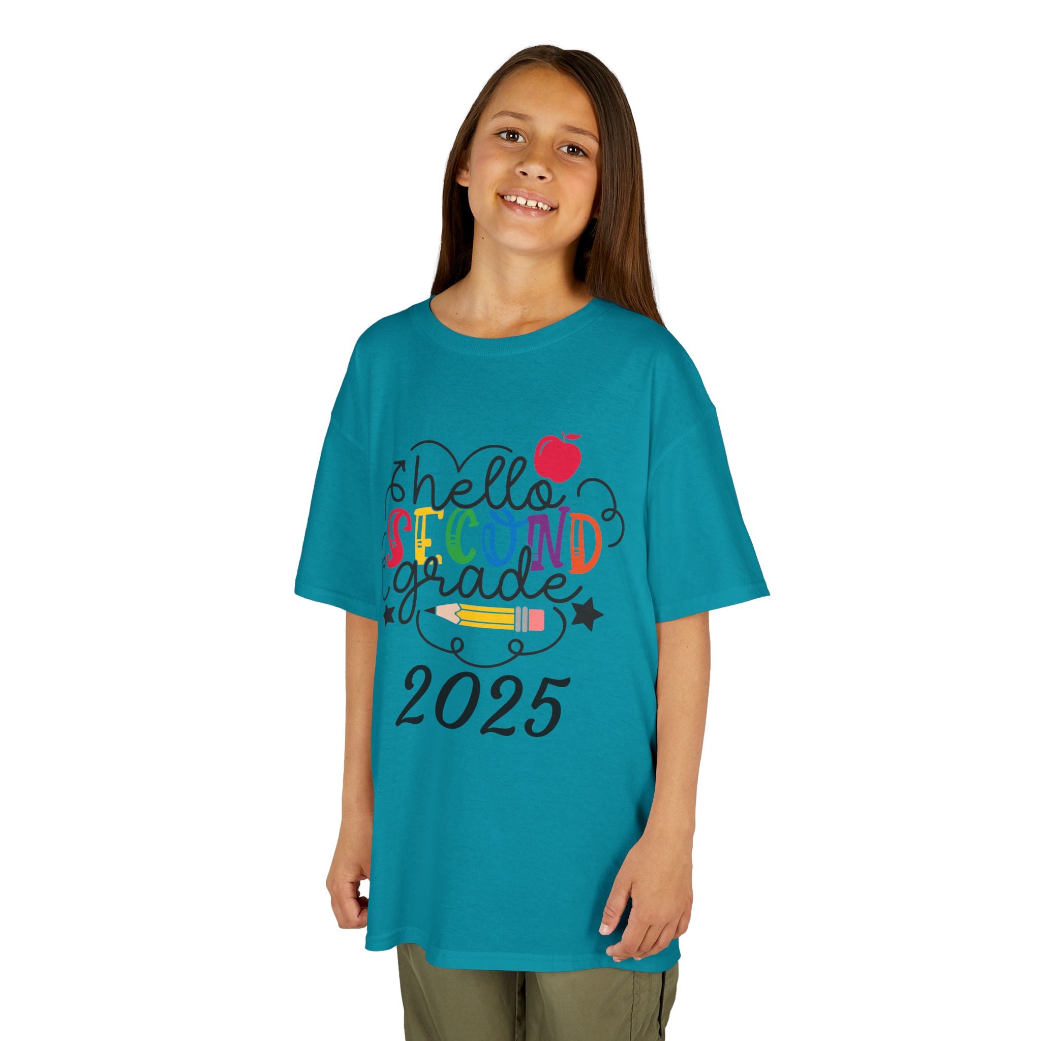 Kids Second Grade Tee, Cute Back to School T-Shirt, Children's Apparel for School Year, Student Gift, Class of 2025 Shirt