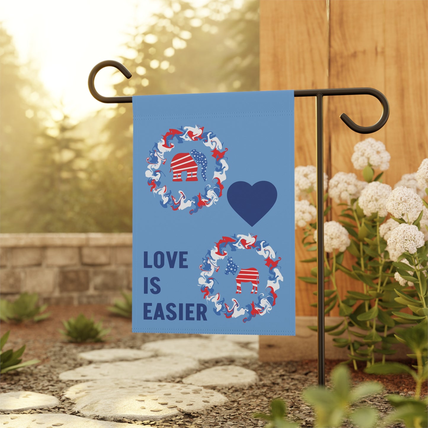 Love Is Easier House Banner or Flag